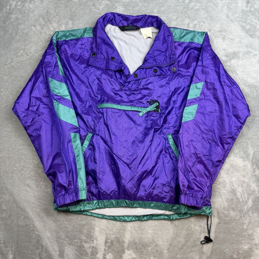 Vintage The North Face Extreme Gear Pullover Jacket Purple 90s Windbreaker Small